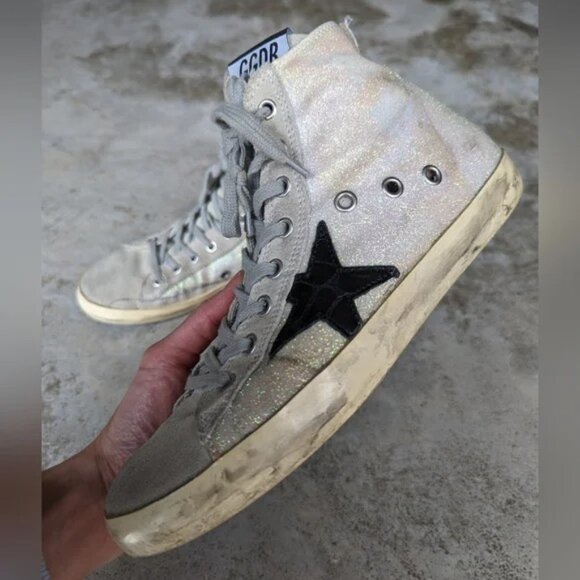 Golden Goose Glitter Francy High Top Sneakers - Picture 2 of 15